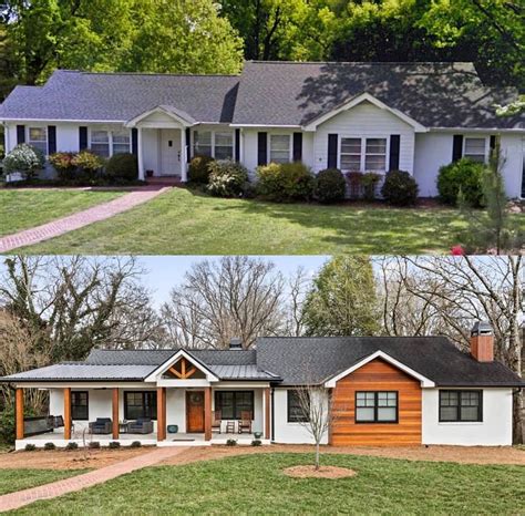 ranch style house metal siding with wood|exterior house colors ranch style.